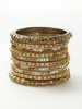 Chamak Set of 6 Gold and Crystal Bangles, from Gilt.com