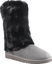 CovFurs Black Beaver Faux Fur Boot Covers