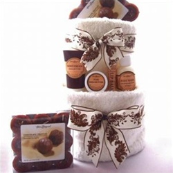 Edible Gifts Plus Chocolate Layer Cake Spa Gift Set