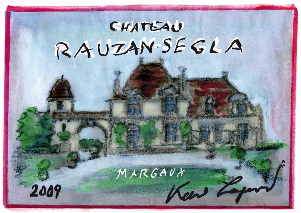 Château Rauzan-Segla 2009 with Karl Lagerfeld-painted label