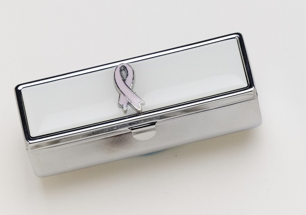 Budd Leather Single Lipstick Holder for The American Breast Cancer Foundation