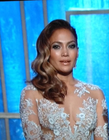 Jennifer Lopez in Zuhair Murad at the Golden Globes 2013