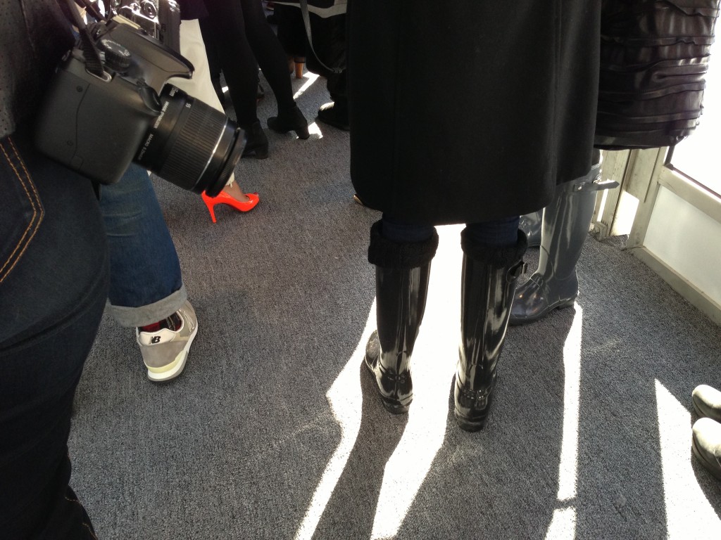 Snow boots at Nina Skorra Fall 2013 Presentation