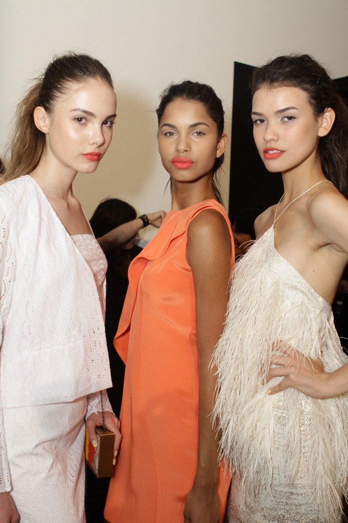 Models Backstage at Christian Siriano Spring Summer 2014