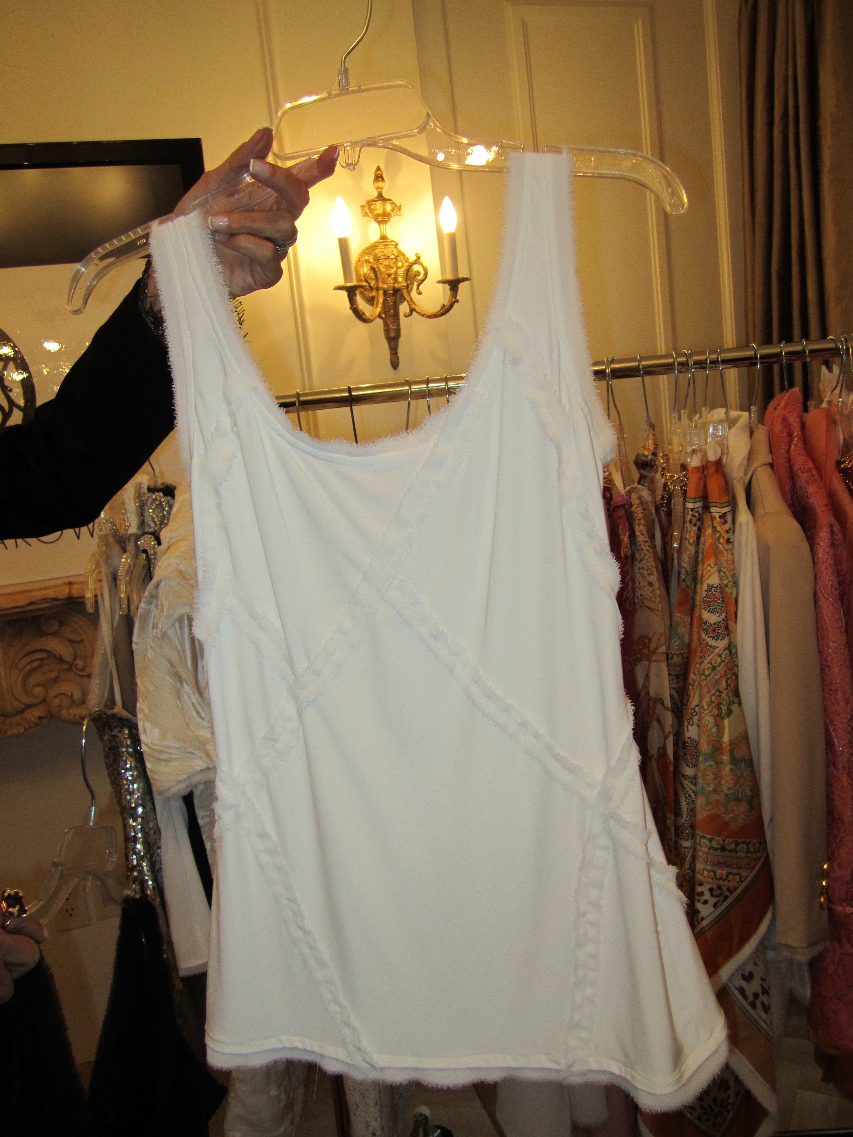 Christina Makowsky Frayed Scoopneck Tank, Spring 2012